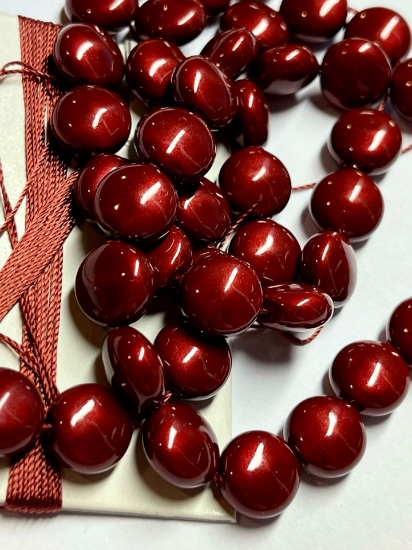 Picture of Swarovski 5860 Coin 10mm Bordeaux Pearl x1