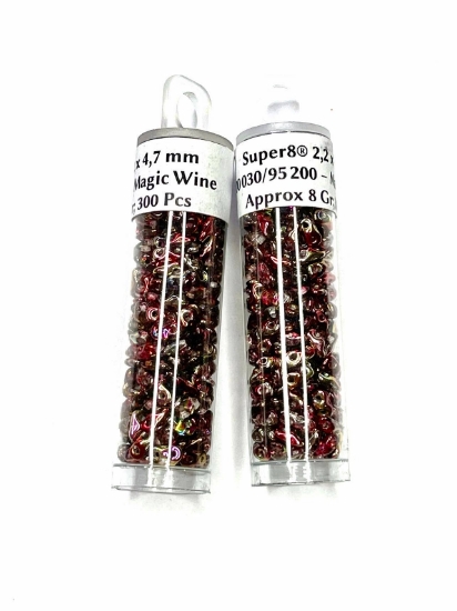 Picture of Super8® 2,2 x 4,7mm Crystal Magic Wine x8g