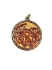 Picture of Vintage Bohemian Pendant 32mm "Lilies' Orange x1