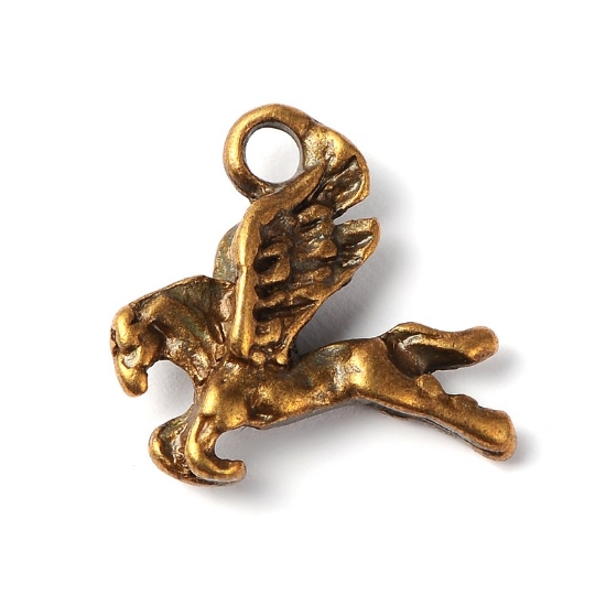Picture of Charm Pegasus Horse 17x16mm Bronze x5