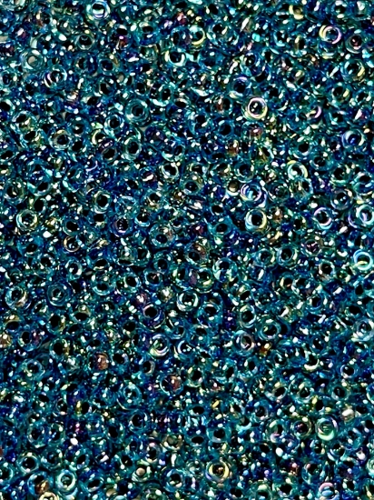 Picture of Miyuki Rocaille 11/0 339 Blue Lined Aqua AB x10g