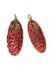 Picture of Vintage Bohemian Pendant 40x18mm oval Red x1