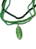 Picture of Vintage Bohemian Pendant 40x18mm oval Green x1