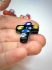 Picture of Millefiori Glass Bead Cross 37x27mm Black x1