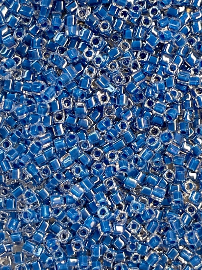 Picture of Miyuki Cubes 1.8mm 0238 Blue Lined Crystal x10g