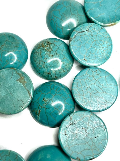 Picture of Cabochon turquoise (imitation) 20mm round x1