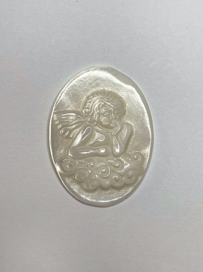 Picture of Cameo shell (natural) angel 19x15mm oval x1