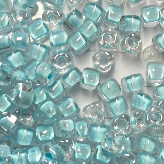 Picture of Miyuki Triangle  5/0 TR5-1112 Color Lined Ice Blue x10g