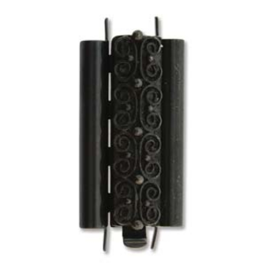 Picture of Beadslide Squiggle 10x24mm Black x1