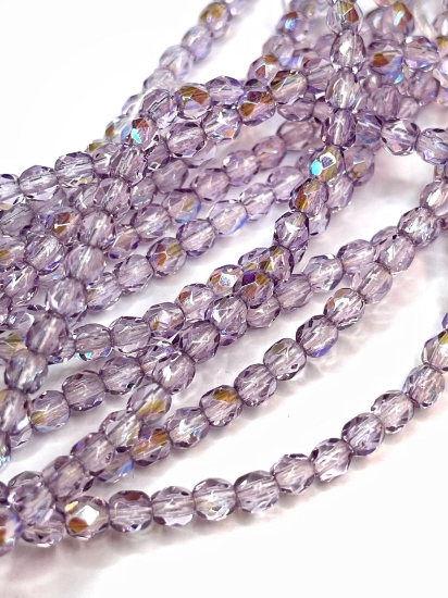 Picture of Fire-Polished 4mm Lavender AB x100