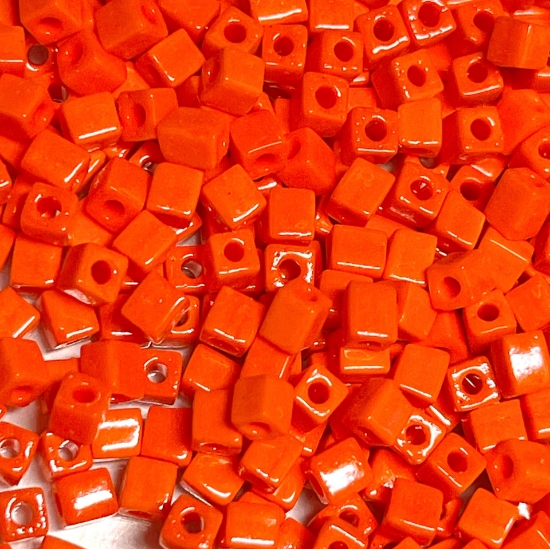 Picture of Miyuki Cubes 3mm 406 Opaque Orange x10g