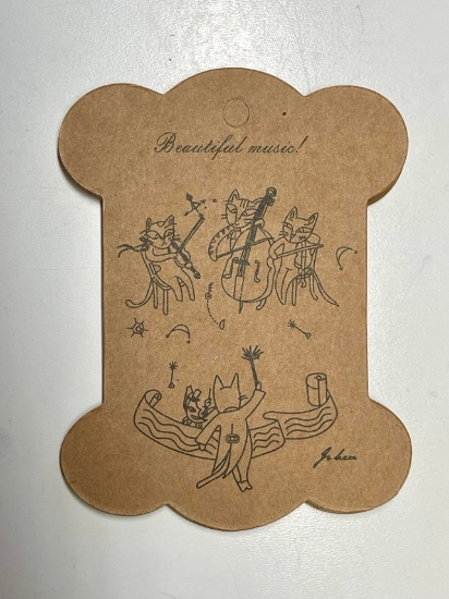 Picture of Paper Earring Display Card 10x8cm "Cat" x10