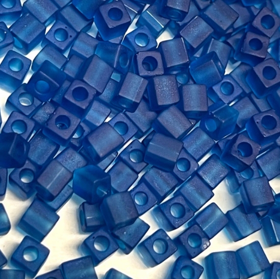 Picture of Miyuki Cubes 4mm 149F Capri Blue Mat  x10g