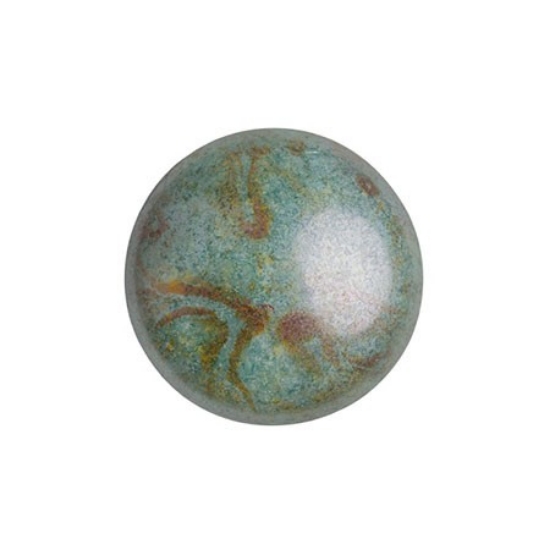 Picture of Cabochons par Puca® 8mm Opaque Mix Blue Green Ceramic Look x1