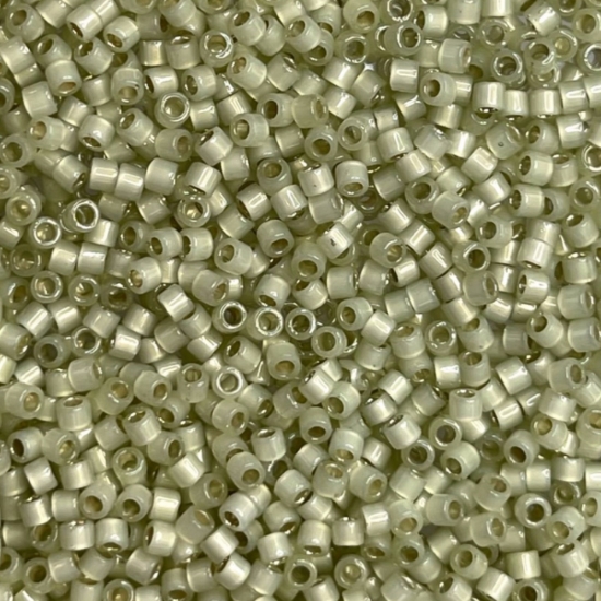 Picture of Miyuki Delica 11/0 DB1453 Silver Lined Opal Moss Green x10g