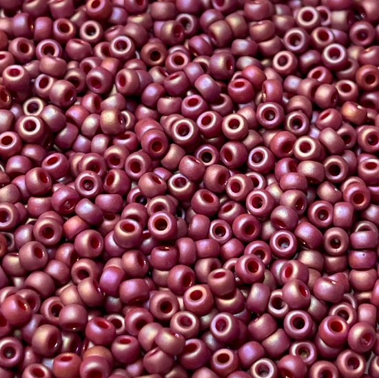 Picture of Miyuki Rocaille 11/0 4696 Opaque Glazed Dark Red Mat AB x10g 