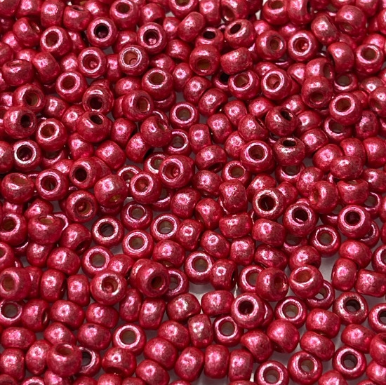 Picture of Miyuki Rocaille 8/0 4211 Duracoat Galvanized Light Cranberry x10g