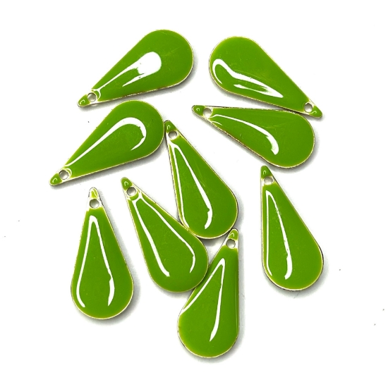 Picture of Candy Epoxy drop pendant 22x10mm Green x1
