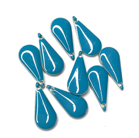 Picture of Candy Epoxy drop pendant 22x10mm Blue x1