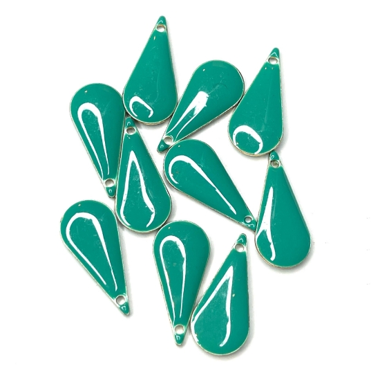 Picture of Candy Epoxy drop pendant 22x10mm Green Turquoise x1
