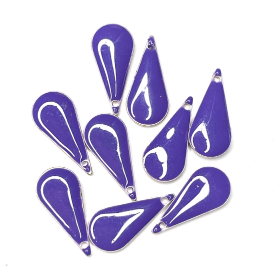 Picture of Candy Epoxy drop pendant 22x10mm Purple x1