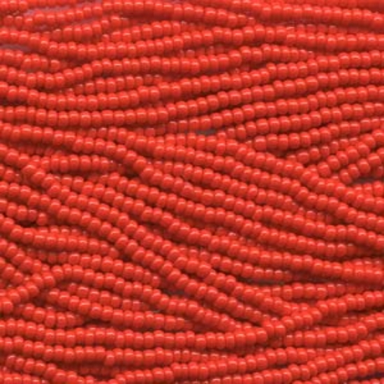 Picture of Czech Seed Beads 11/0 Opaque Light Red x6 strands