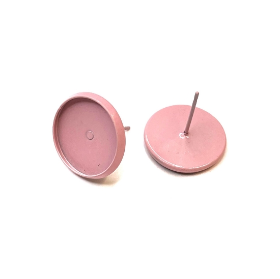 Picture of Ear stud setting 14mm Vintage Pink x2
