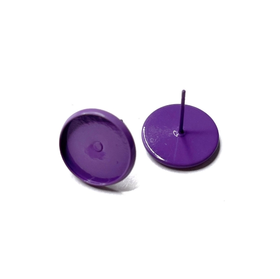 Picture of Ear stud setting 12mm Violet x2