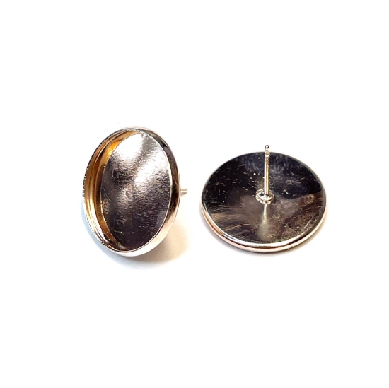 Picture of Ear stud  setting 14mm round Rose Gold x10