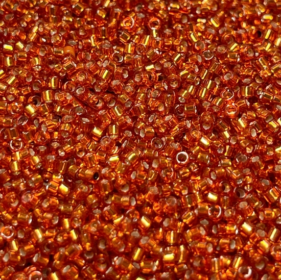 Picture of Miyuki Delica 11/0 DB1333 Dyed Silver Lined Orange x10g