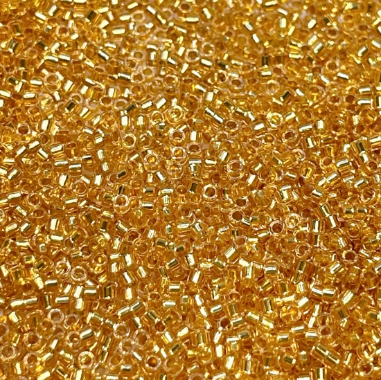 Picture of Miyuki Delica 11/0 DB2521 24kt Gold Lined Crystal x5g