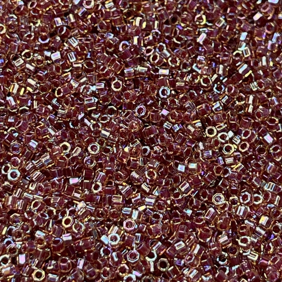 Picture of Miyuki Delica 11/0 Hex Cut DBC88  Lined Dark Topaz AB x10g