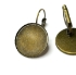 Picture of Earwire Leverback textured setting 20mm round Bronze x10