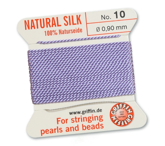 Picture of Griffin Silk Beading Cord & Needle size #10 - 0,90mm Lilac x2m