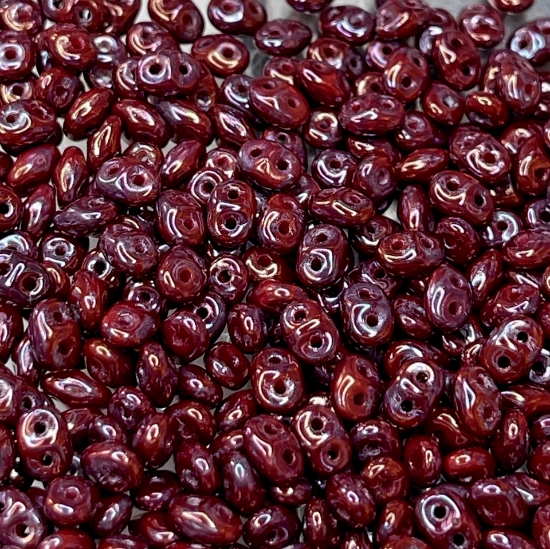 Picture of Superduo 2.5x5mm Nebula Opaque Red x10g