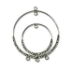 Picture of 925 Silver Earring Textured Hoop 32mm x2