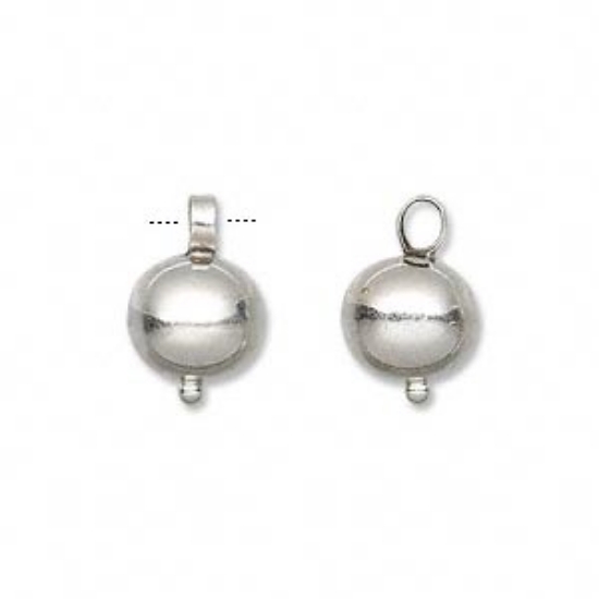 Picture of 925 Silver Round Drop 10x9mm x1