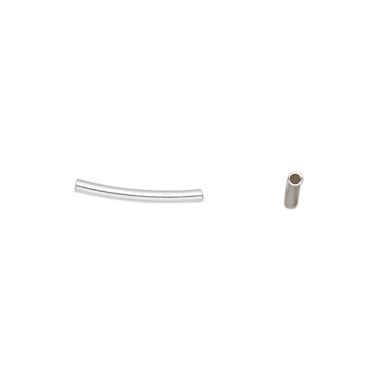 Picture of 925 Silver 15x1.5mm curved Tube x1