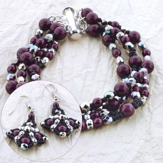 Picture of Beadsmith Jewelry Kit "Pearlwise" Bracelet & Earrings x1 kit