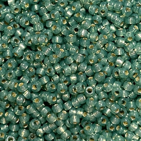 Picture of Miyuki Rocaille 15/0 4241 Duracoat Silver Lined Dark Mint x10g