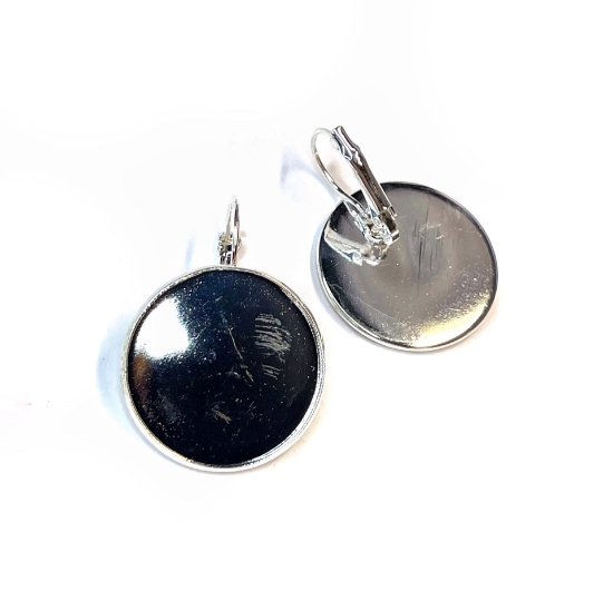 Picture of Earwire Leverback setting 25mm round Silver x10