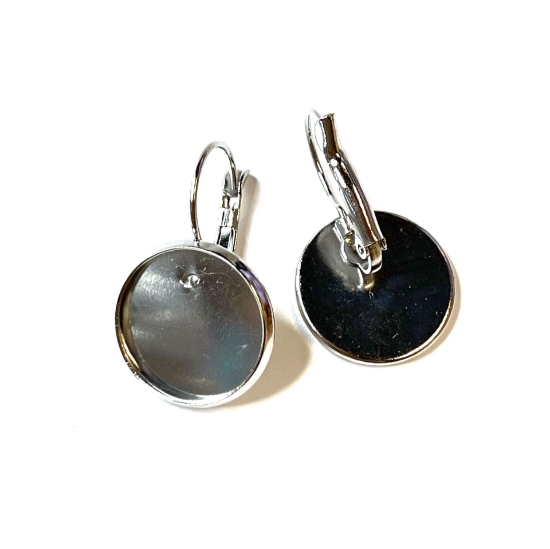 Picture of Earwire Leverback setting 18mm round Silver x10