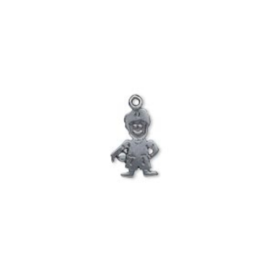 Picture of JBB Charm "Boy with ball" 11x8mm Gunmetal x1