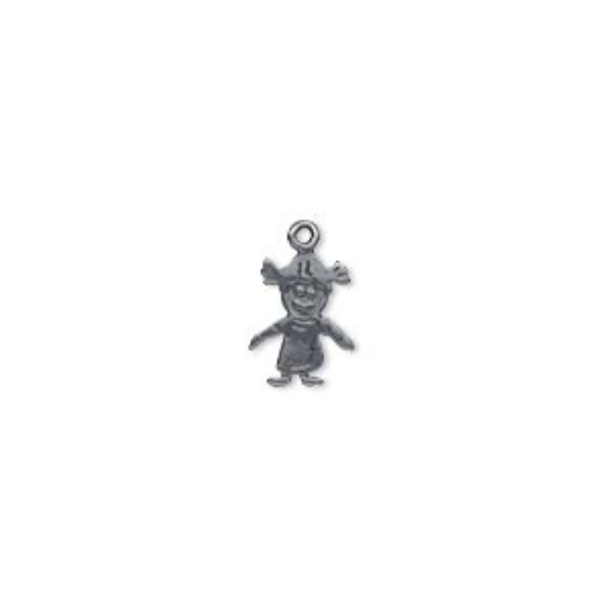 Picture of JBB Charm "Girl" 10x7.5mm Gunmetal x1