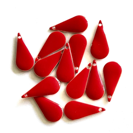 Picture of Candy Epoxy drop pendant 22x10mm Red x1