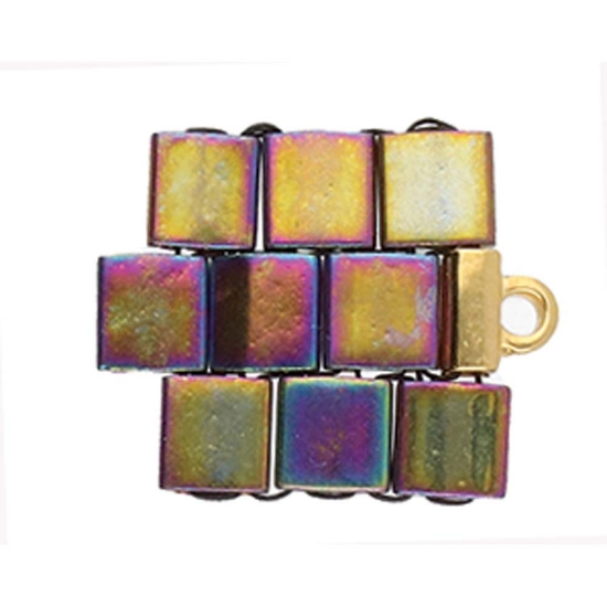 Picture of Cymbal - Soros Tila Bead Ending 24k Gold Plated  x1