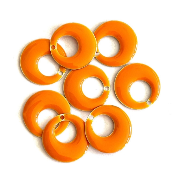 Picture of Candy Epoxy Round Open 17mm Orange x1 