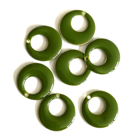 Picture of Candy Epoxy Round Open 17mm Kakhi x1