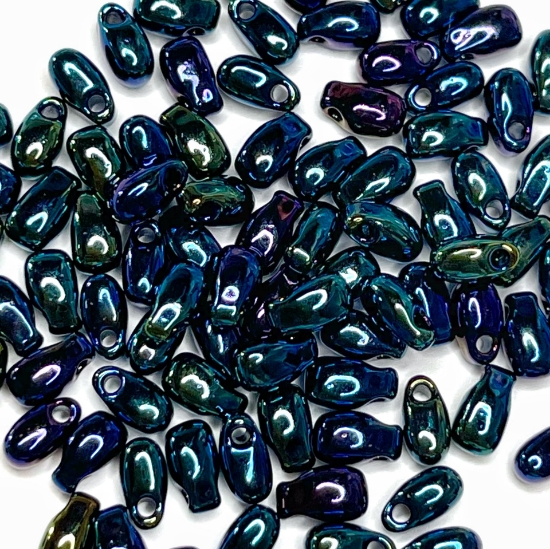 Picture of Miyuki Long Drop 3x5.5mm 452 Metallic Dark Blue Iris x10g