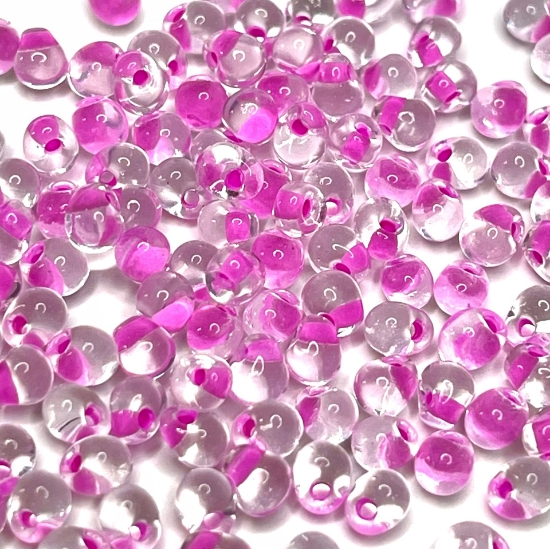 Picture of Miyuki Drop 3.4mm F23 Raspberry-Lined Crystal x10g